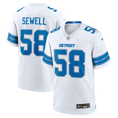 Penei Sewell Detroit Lions Game Jersey - White - Nike