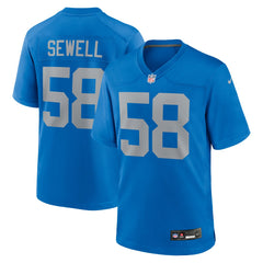Penei Sewell Detroit Lions Alternate Game Jersey - Blue - Nike