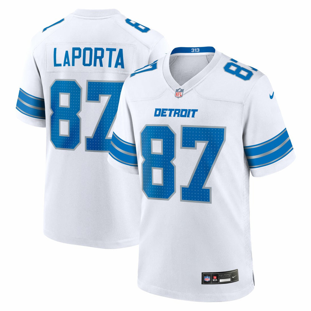 Sam LaPorta Detroit Lions White Game Jersey - White - Nike