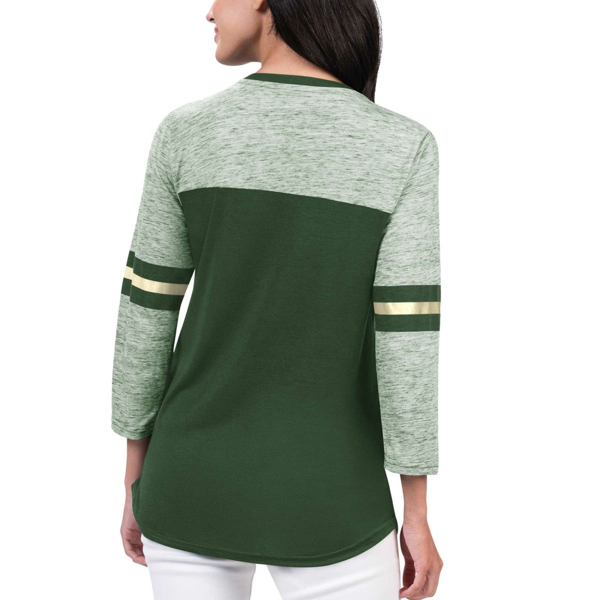 Milwaukee Bucks G-III 4Her by Carl Banks Women's Play the Game 3/4-Sleeve T-Shirt Hunter Green