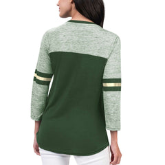 Milwaukee Bucks G-III 4Her by Carl Banks Women's Play the Game 3/4-Sleeve T-Shirt Hunter Green