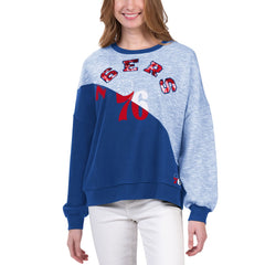 Philadelphia 76ers G-III 4Her by Carl Banks Women's Benches Split Pullover Sweatshirt Royal