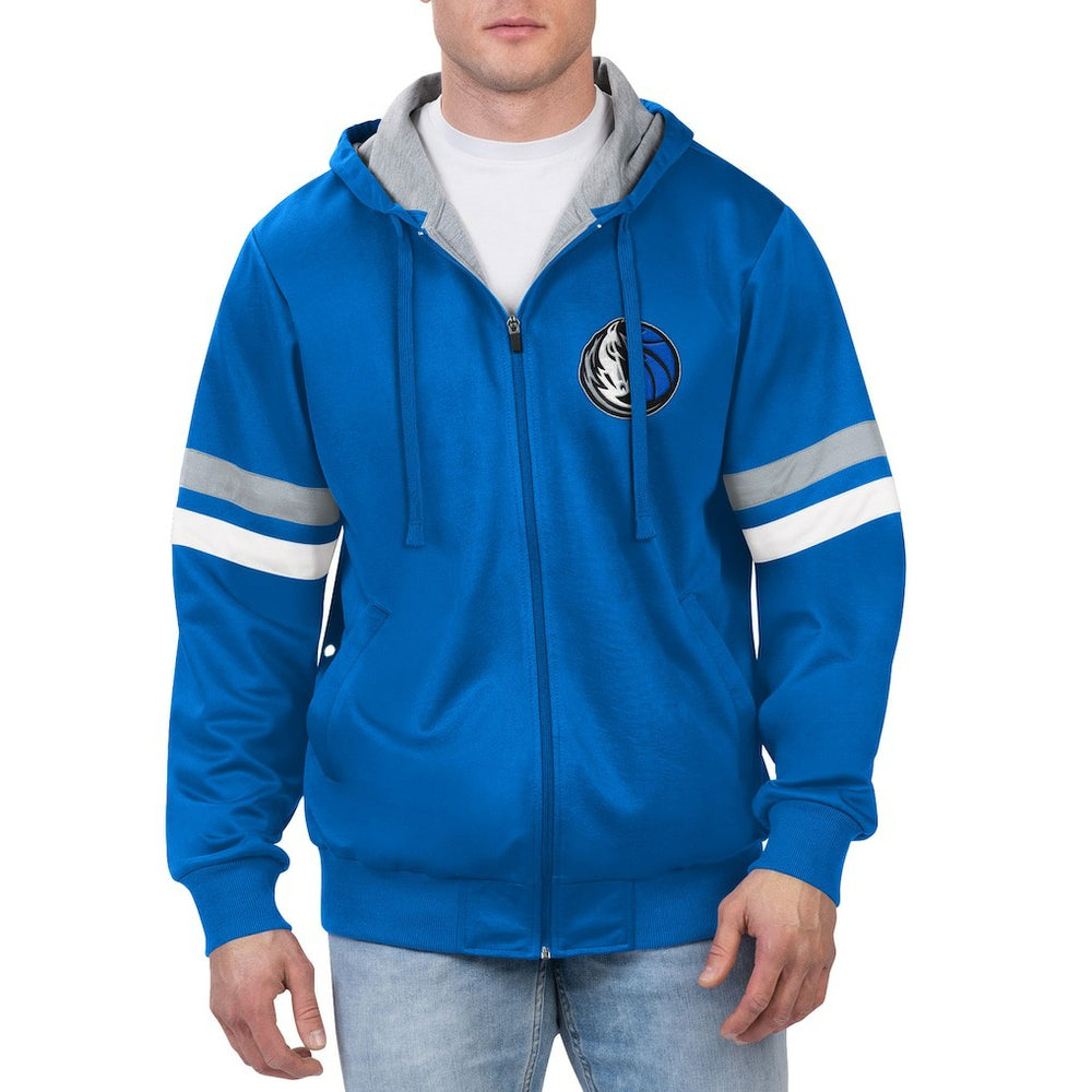 Dallas Mavericks G-III Sports by Carl Banks Contender Full-Zip Hoodie Jacket Blue