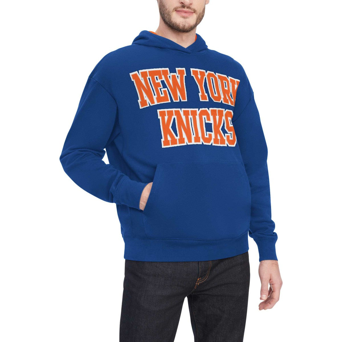 New York Knicks Tommy Jeans Greyson Pullover Hoodie Blue