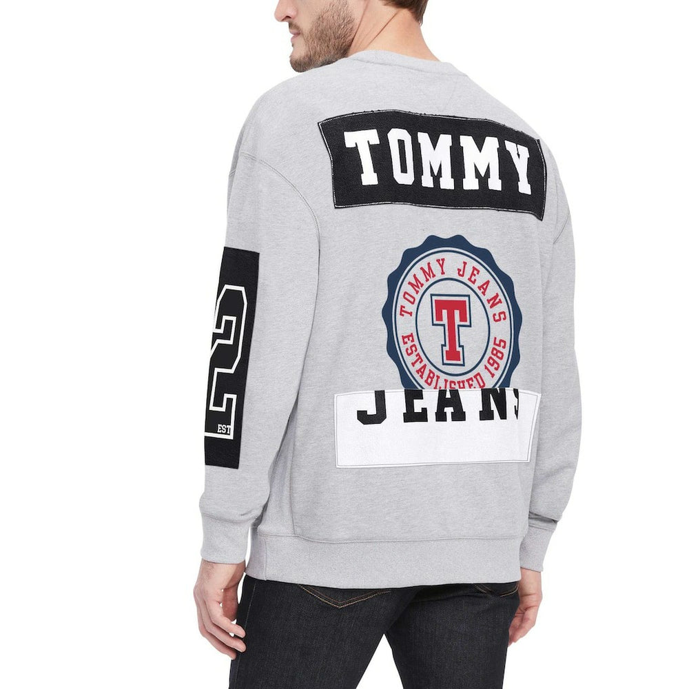 Brooklyn Nets Tommy Jeans Hayes Crew Neck Pullover Sweatshirt Heather Gray