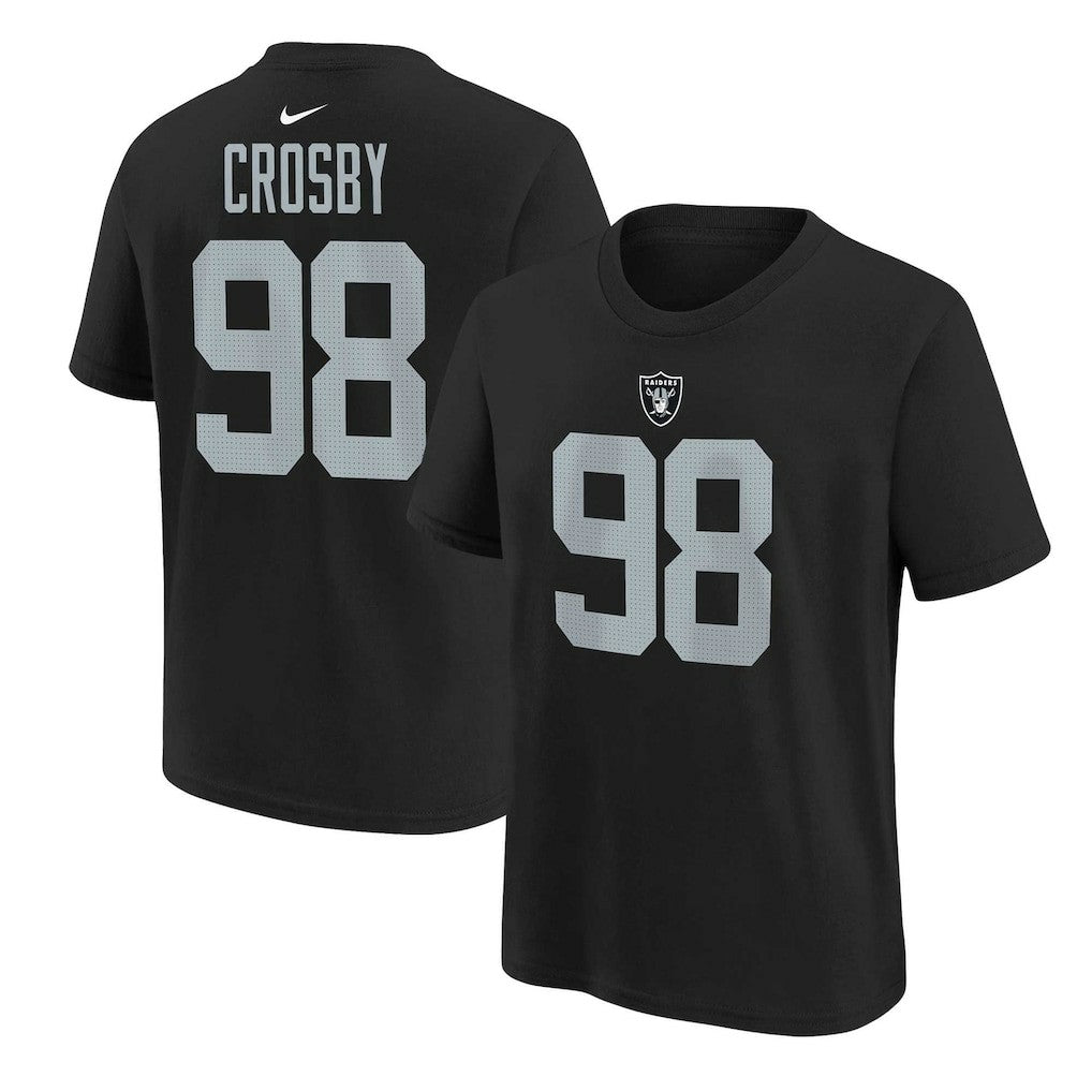 Maxx Crosby Las Vegas Raiders Youth Player Name & Number T-Shirt - Black - Nike