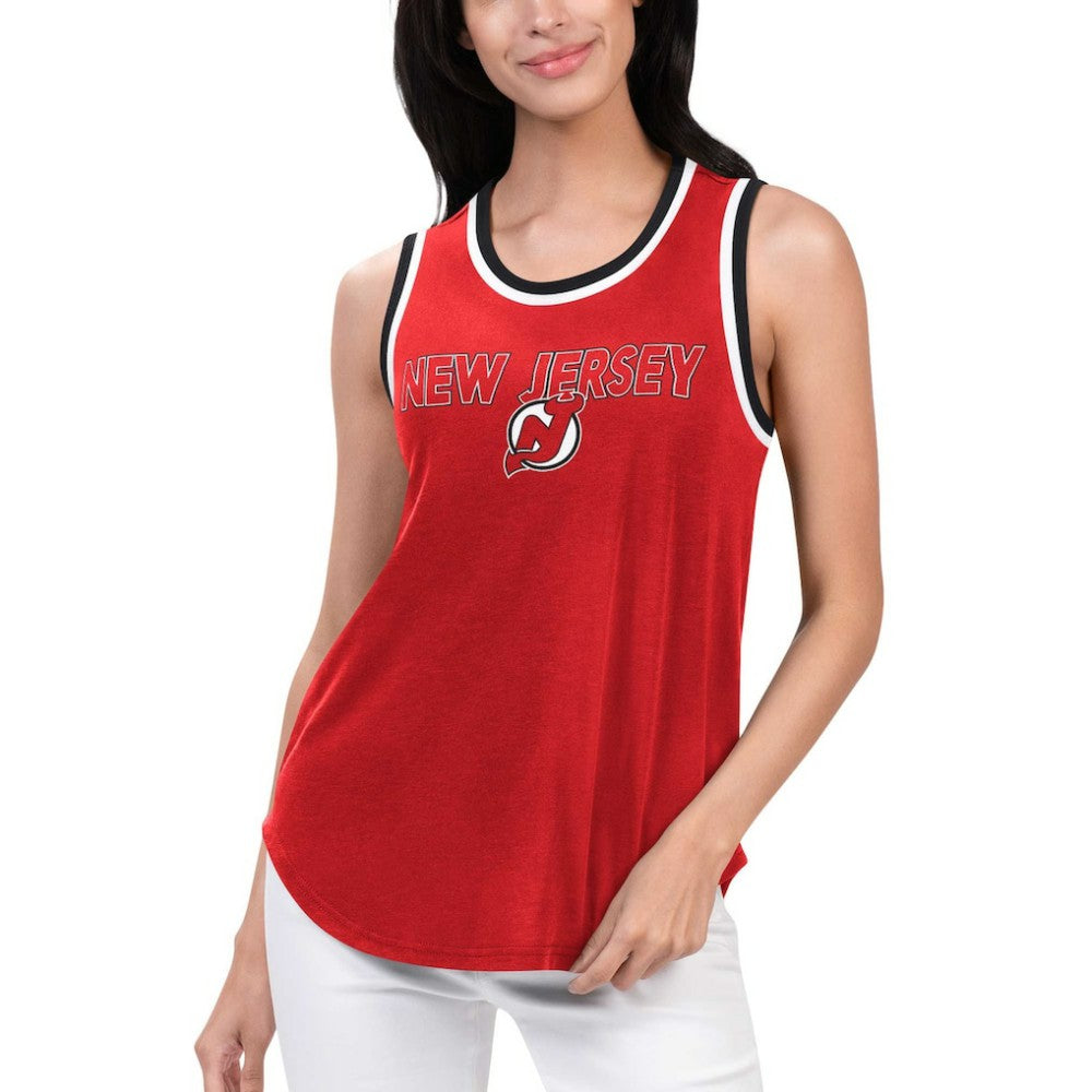 New Jersey Devils G-III 4Her by Carl Banks Women's Strategy Tank Top - Red | NHL on sale
