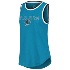 San Jose Sharks G-III 4Her by Carl Banks Women's Strategy Tank Top - Teal | NHL on sale