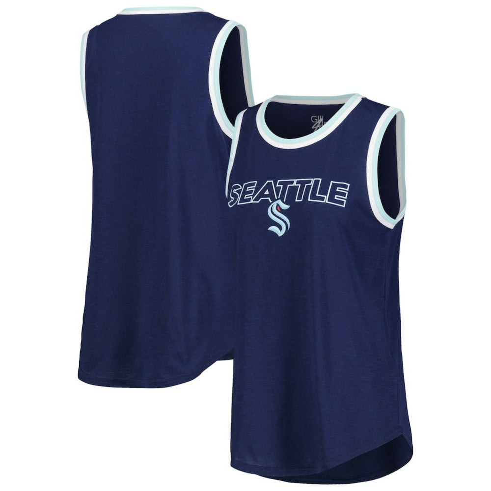 Seattle Kraken G-III 4Her by Carl Banks Women's Strategy Tank Top - Deep Sea Blue | NHL discount