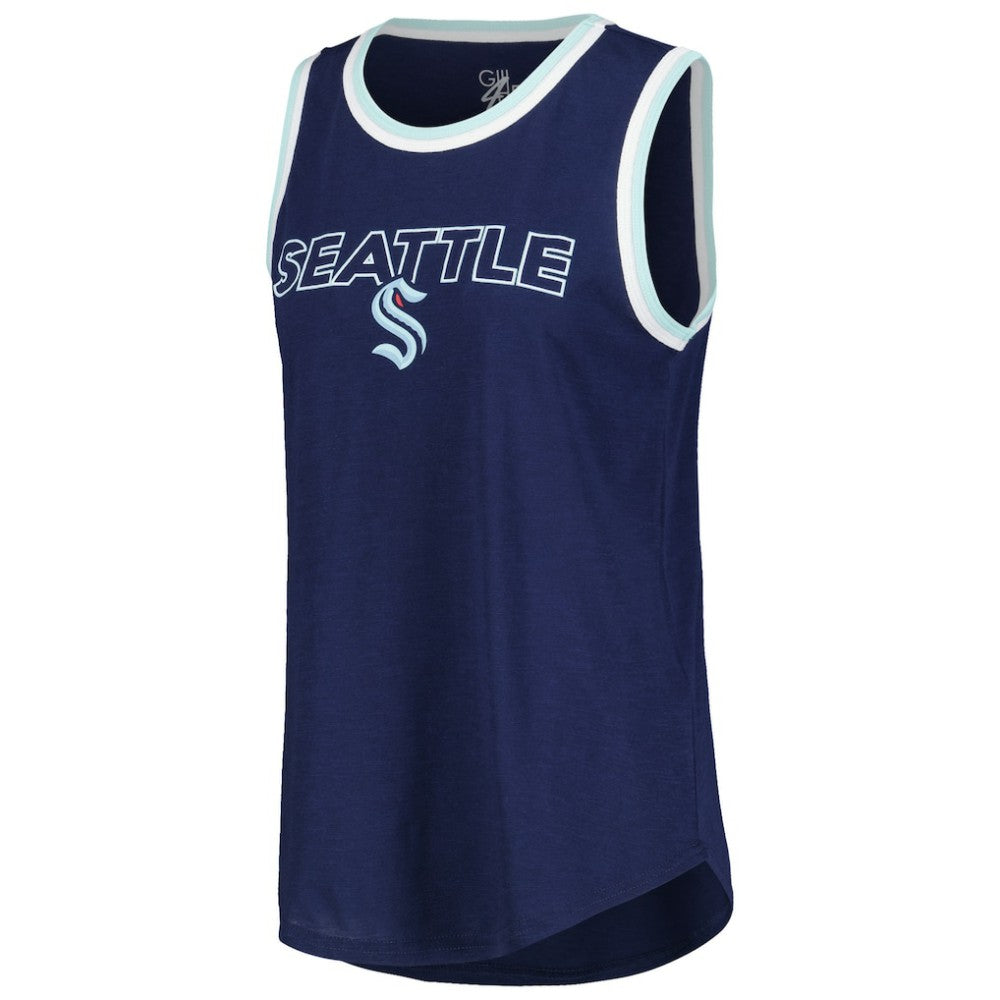 Seattle Kraken G-III 4Her by Carl Banks Women's Strategy Tank Top - Deep Sea Blue | NHL discount