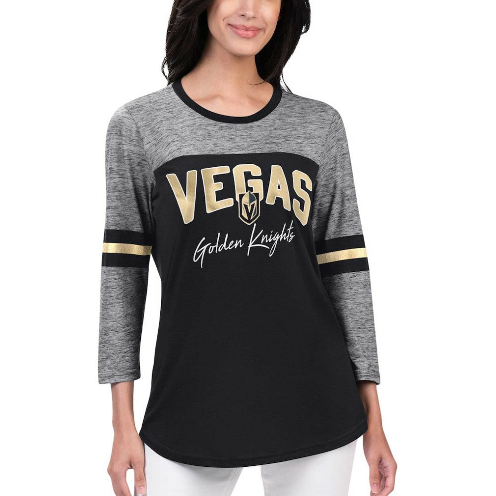 Vegas Golden Knights G-III 4Her by Carl Banks Women's Play The Game 3/4-Sleeve T-Shirt - Black | NHL sale