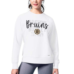 Boston Bruins MSX by Michael Strahan Women's Millie Raglan Pullover Sweatshirt - White | NHL on sale