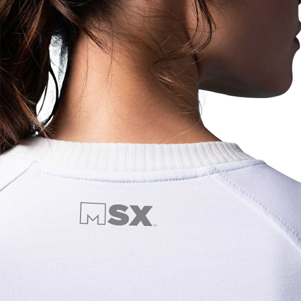 Boston Bruins MSX by Michael Strahan Women's Millie Raglan Pullover Sweatshirt - White | NHL on sale