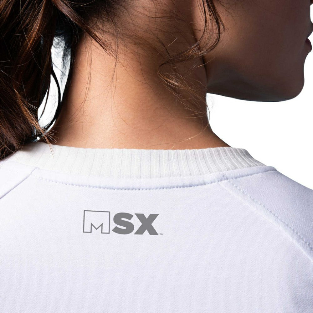 New York Rangers MSX by Michael Strahan Women's Millie Raglan Pullover Sweatshirt - White | NHL online