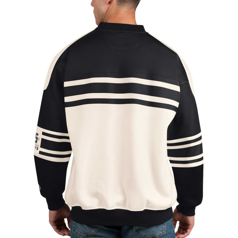 Vegas Golden Knights Starter Defense Fleece Crewneck Pullover Sweatshirt - White | NHL sale