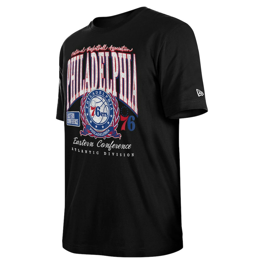 New Era Philadelphia 76ers Unisex Oversized Essentials Boxy T-Shirt Black
