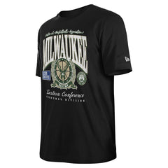 New Era Milwaukee Bucks Unisex Oversized Essentials Boxy T-Shirt Black
