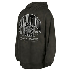 New Era San Antonio Spurs Unisex Oversized Essentials Pigment Wash Fleece Pullover Hoodie Charcoal