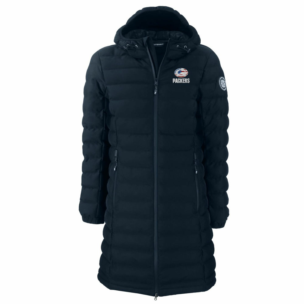 Green Bay Packers Cutter & Buck Women's Americana Mission Ridge Repreve Eco Insulated Full-Zip Puffer Jacket - Navy - NFL