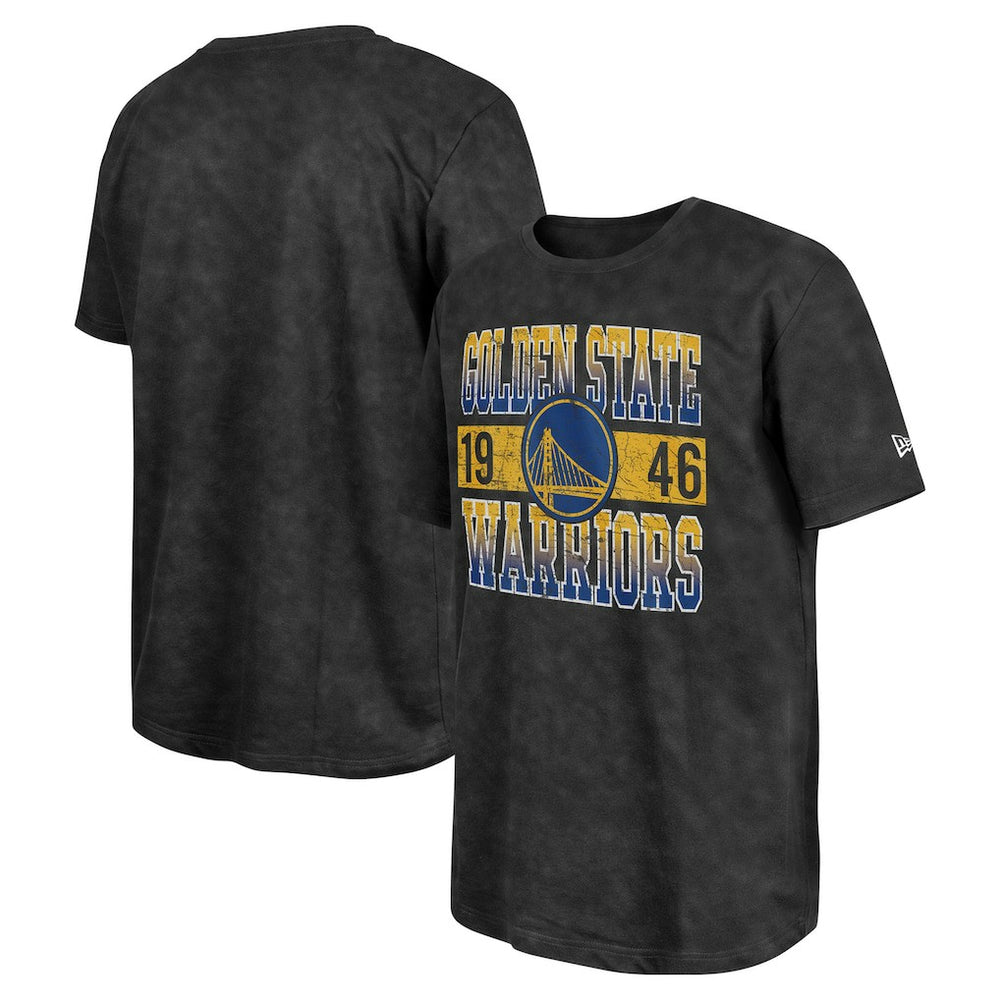 New Era Golden State Warriors Enzyme Washed Oversized T-Shirt Black