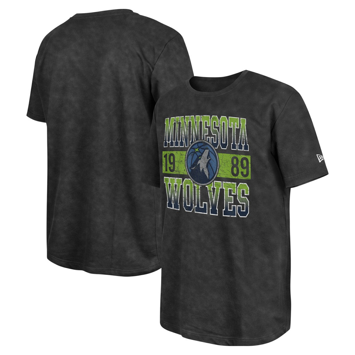 New Era Minnesota Timberwolves Enzyme Washed Oversized T-Shirt Black