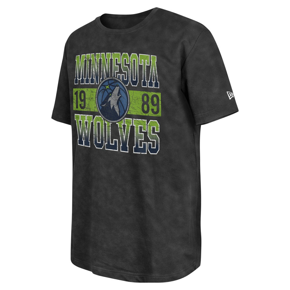 New Era Minnesota Timberwolves Enzyme Washed Oversized T-Shirt Black