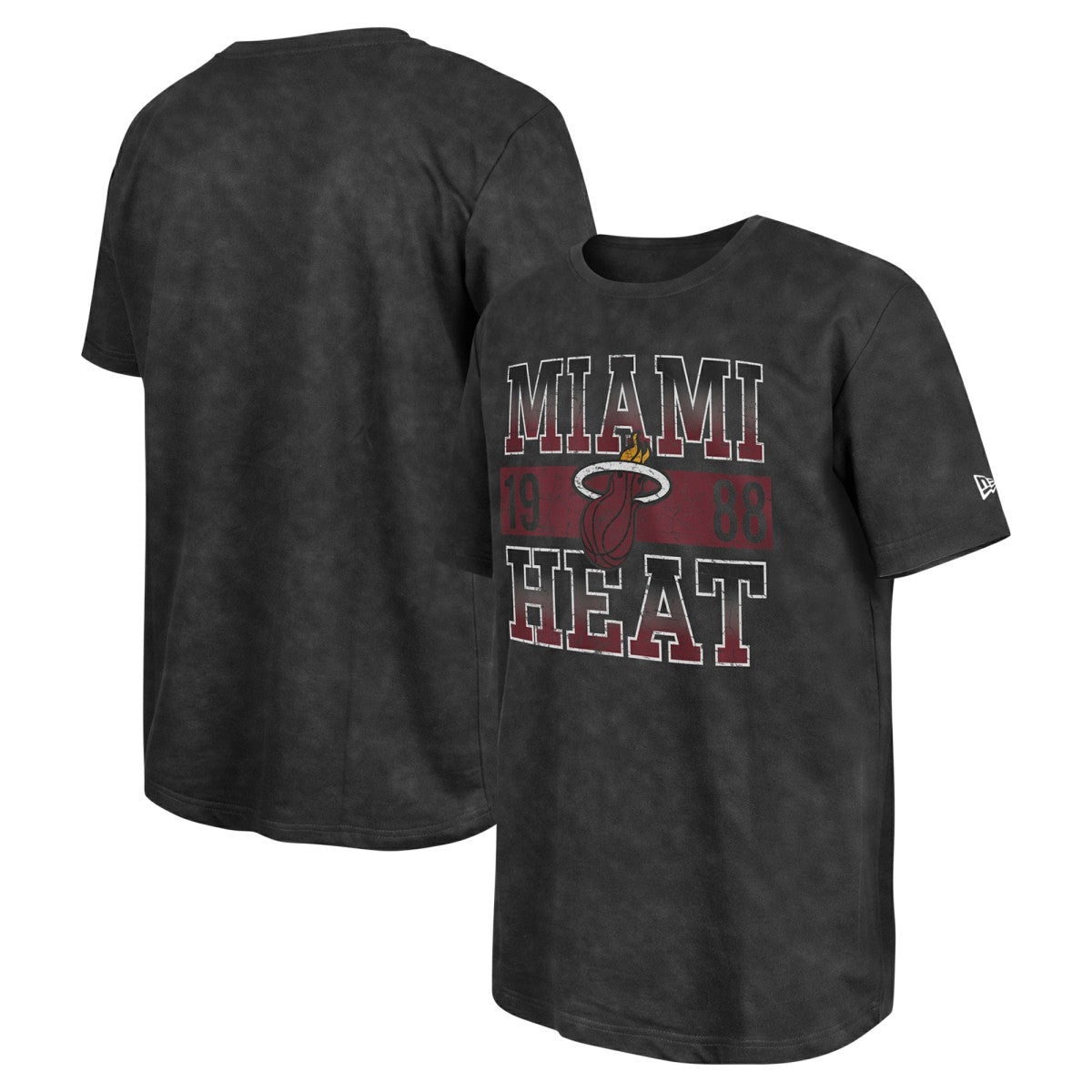 New Era Miami Heat Enzyme Washed Oversized T-Shirt Black