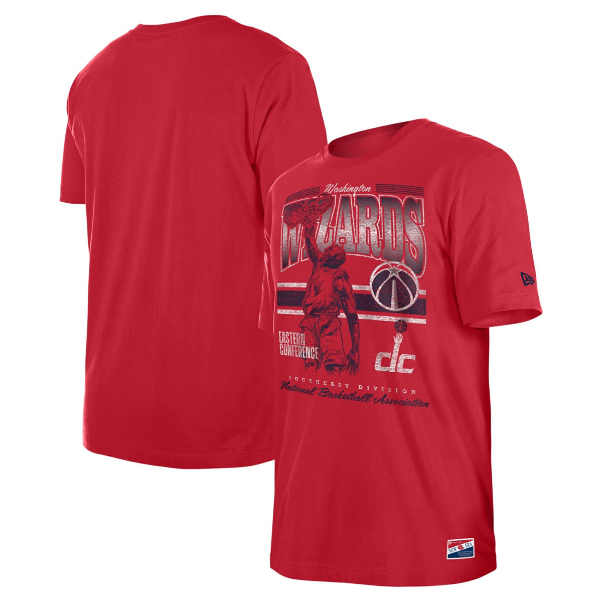 New Era Washington Wizards Enzyme Wash Oversized T-Shirt Red