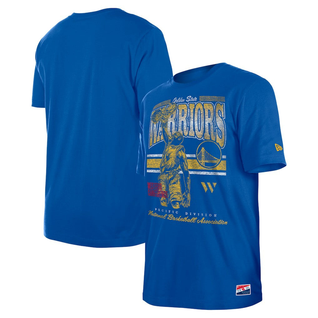 New Era Golden State Warriors Enzyme Wash Oversized T-Shirt Royal