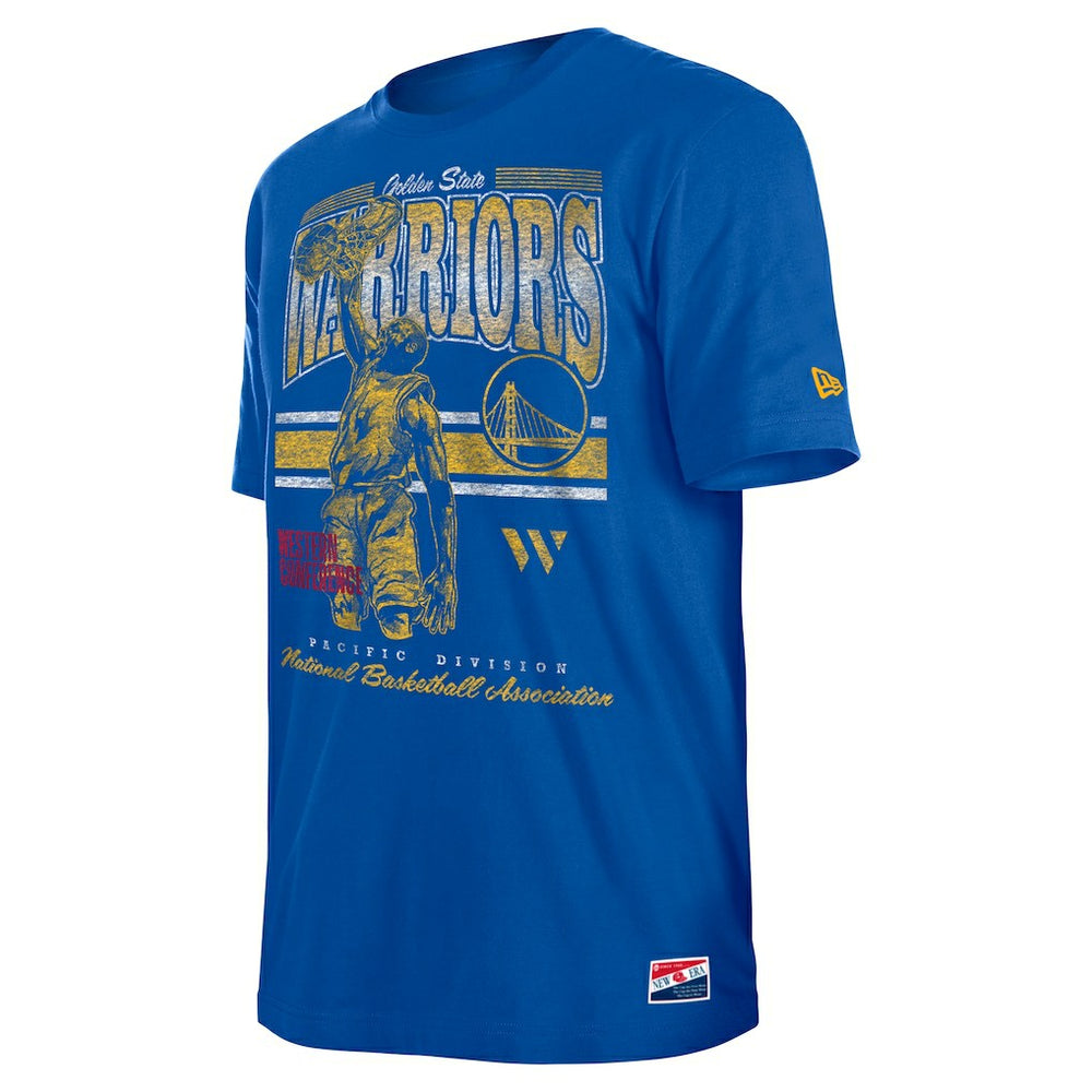 New Era Golden State Warriors Enzyme Wash Oversized T-Shirt Royal