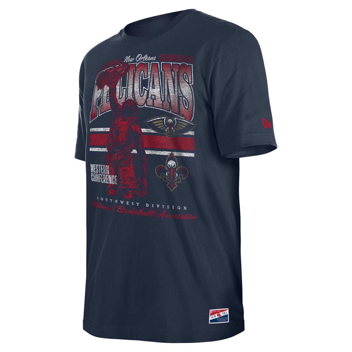 New Era New Orleans Pelicans Enzyme Wash Oversized T-Shirt Navy