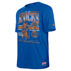 New Era New York Knicks Enzyme Wash Oversized T-Shirt Blue