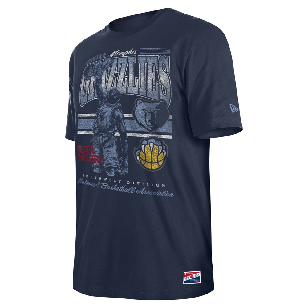 New Era Memphis Grizzlies Enzyme Wash Oversized T-Shirt Navy