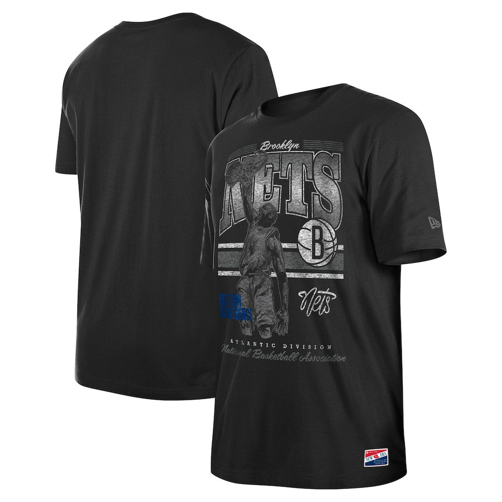 New Era Brooklyn Nets Enzyme Wash Oversized T-Shirt Black