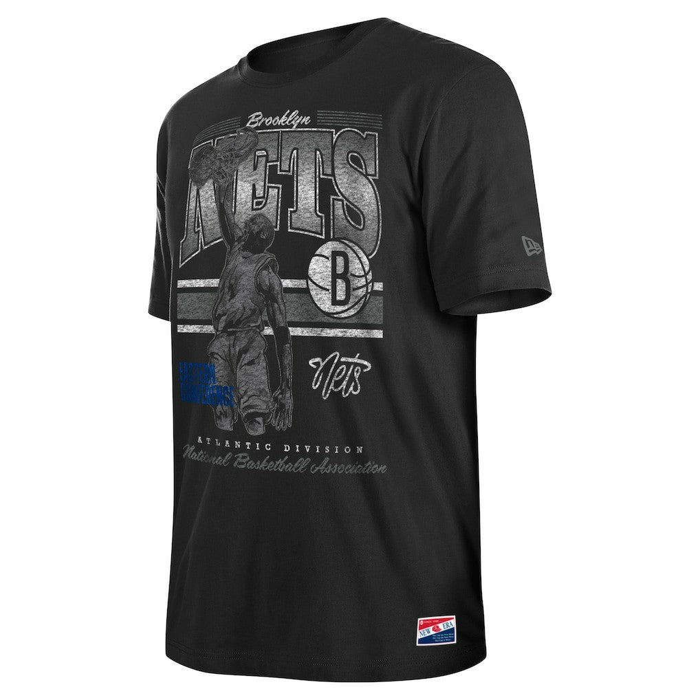 New Era Brooklyn Nets Enzyme Wash Oversized T-Shirt Black