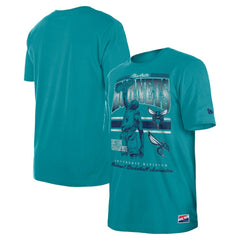 New Era Charlotte Hornets Enzyme Wash Oversized T-Shirt Teal