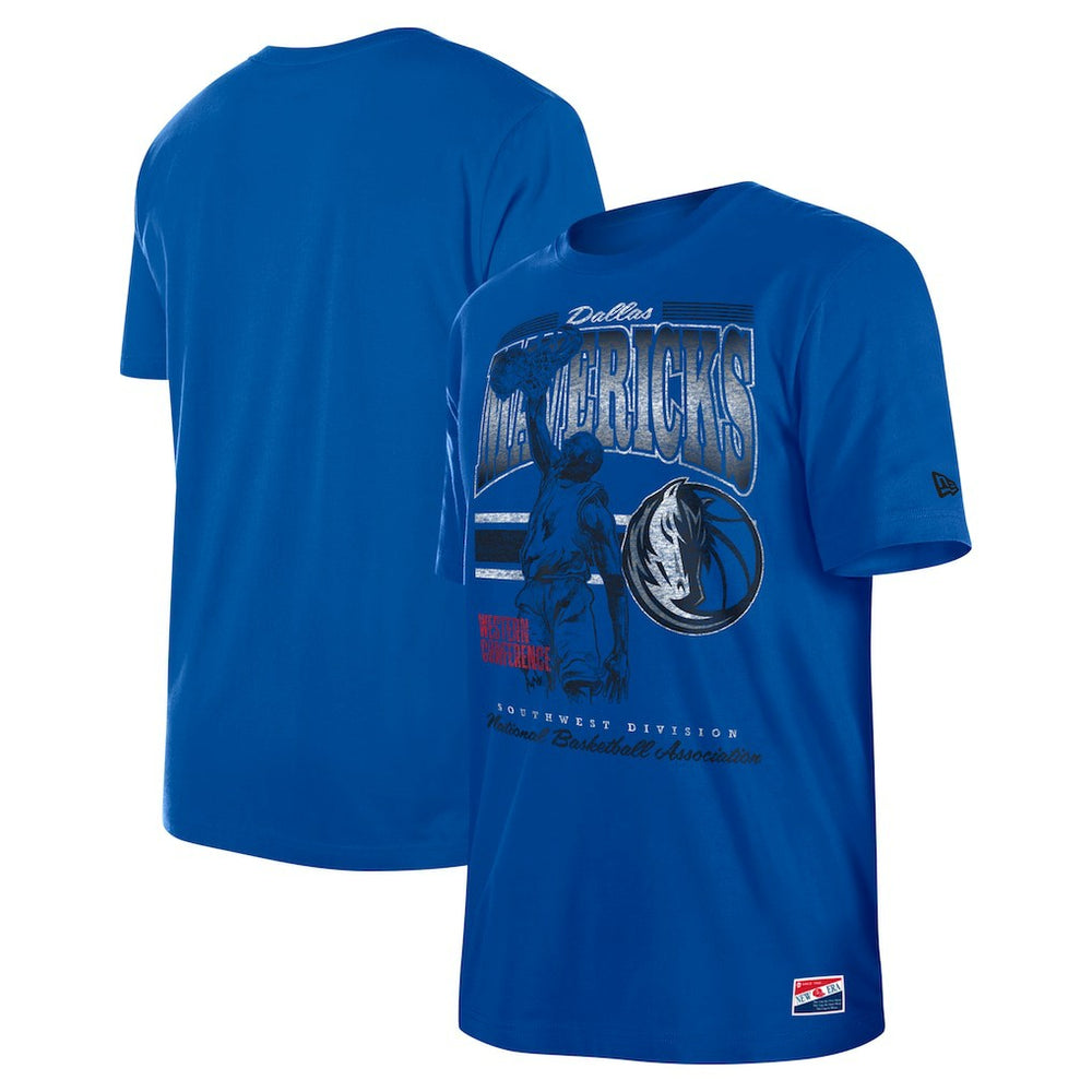 New Era Dallas Mavericks Enzyme Wash Oversized T-Shirt Blue