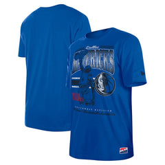 New Era Dallas Mavericks Enzyme Wash Oversized T-Shirt Blue