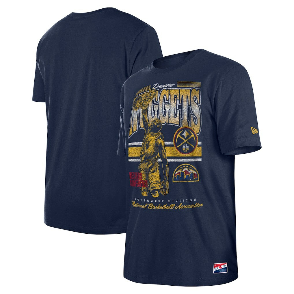 New Era Denver Nuggets Enzyme Wash Oversized T-Shirt Navy
