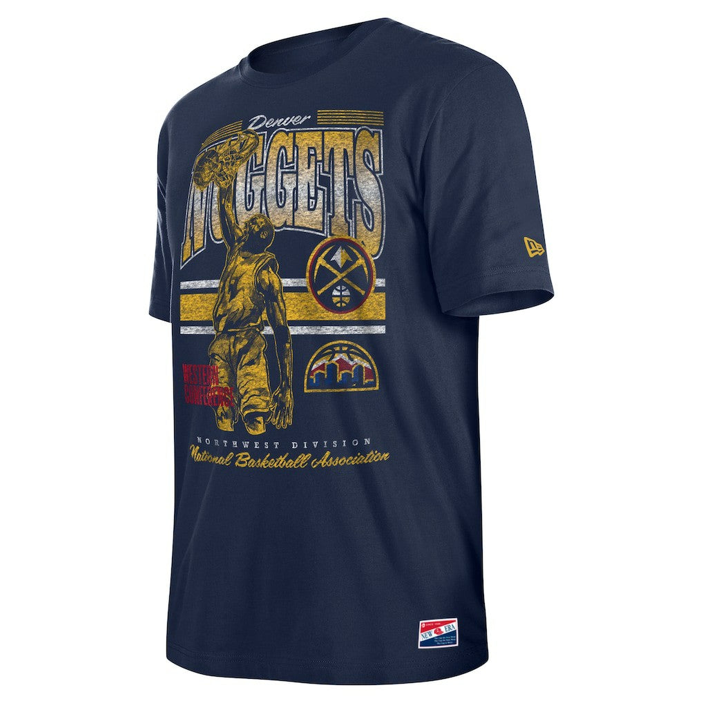 New Era Denver Nuggets Enzyme Wash Oversized T-Shirt Navy