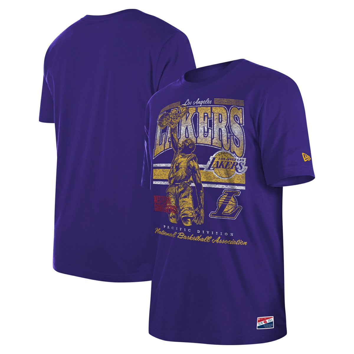 New Era Los Angeles Lakers Enzyme Wash Oversized T-Shirt Purple