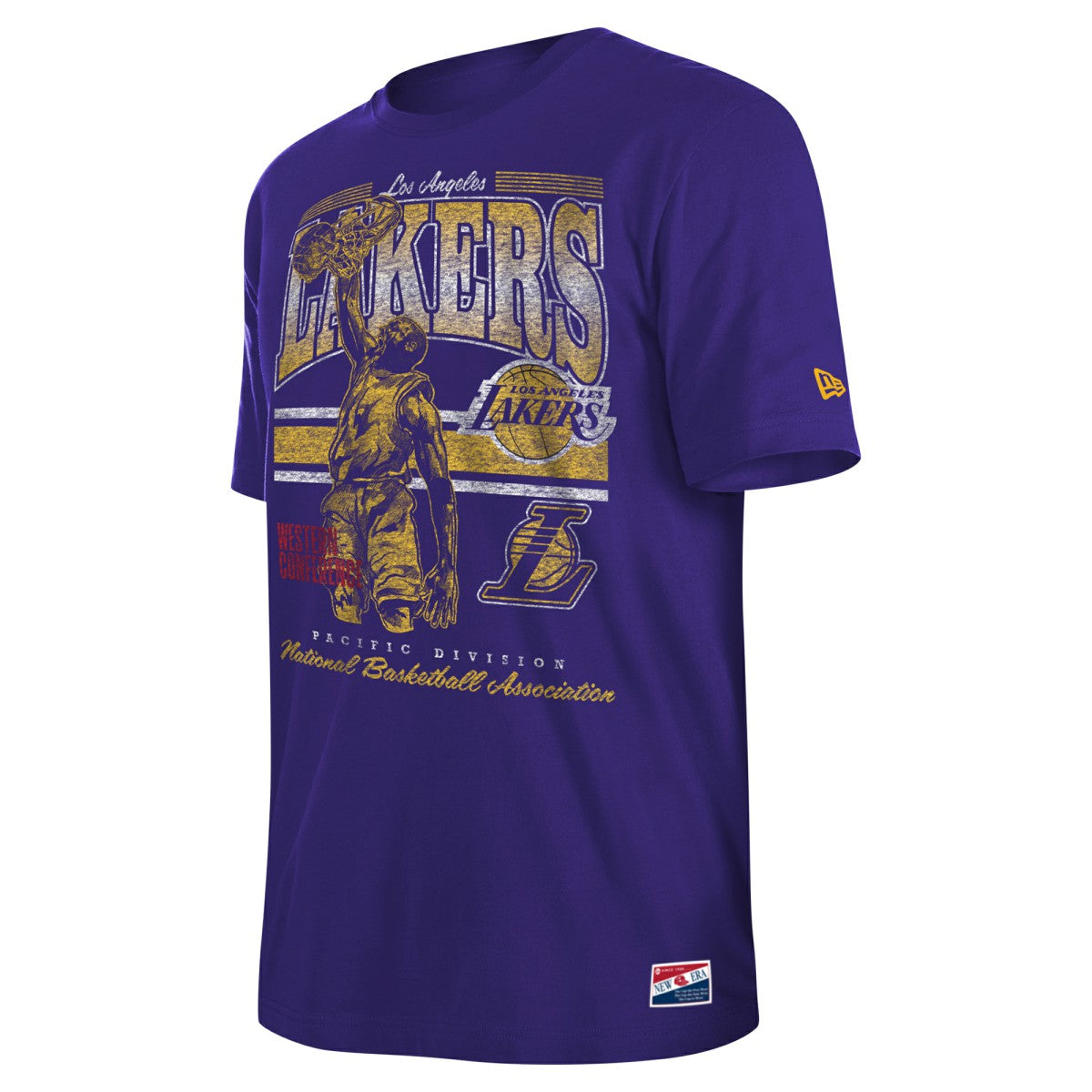 New Era Los Angeles Lakers Enzyme Wash Oversized T-Shirt Purple