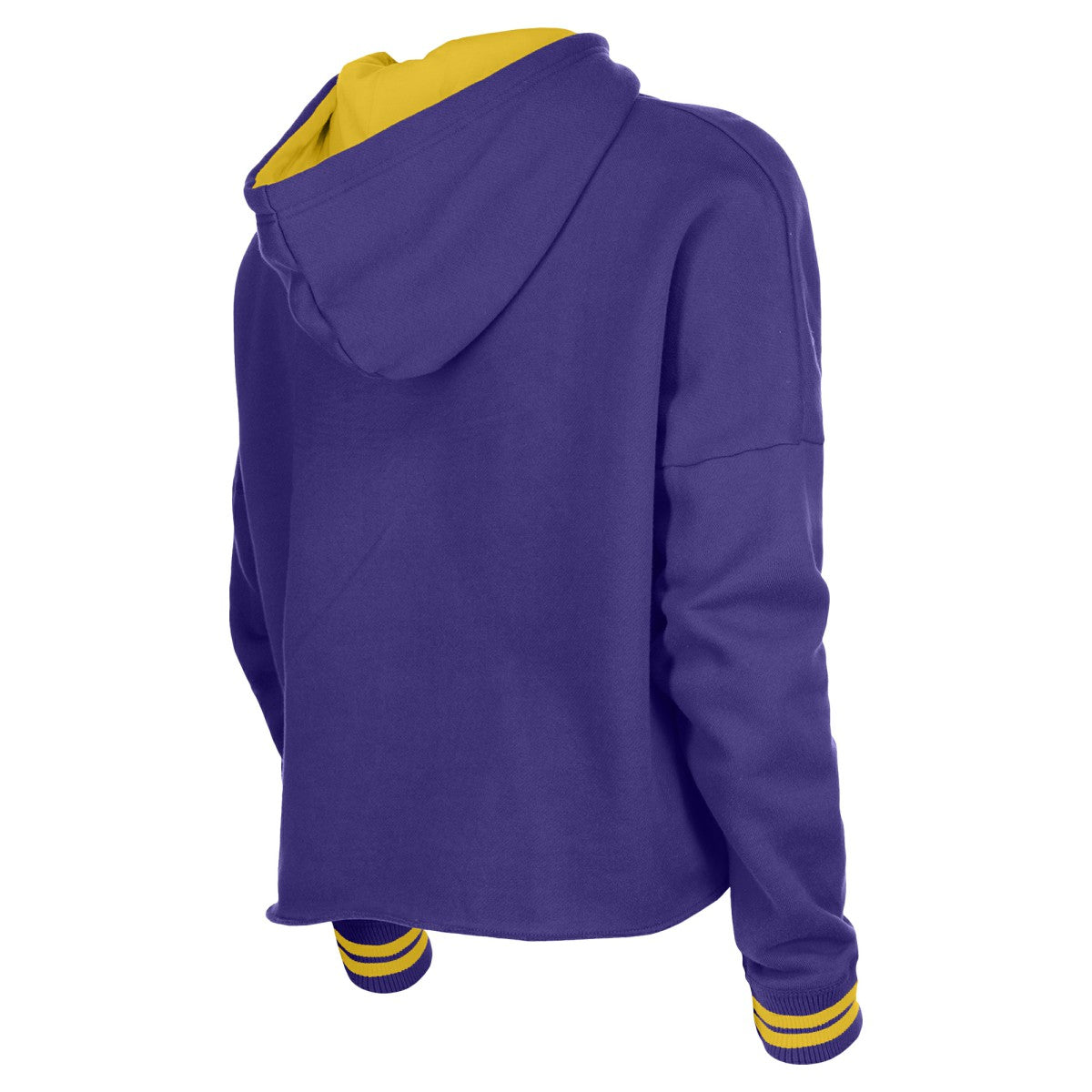 New Era Los Angeles Lakers Women's Boxy Raw Edge Pullover Hoodie Purple
