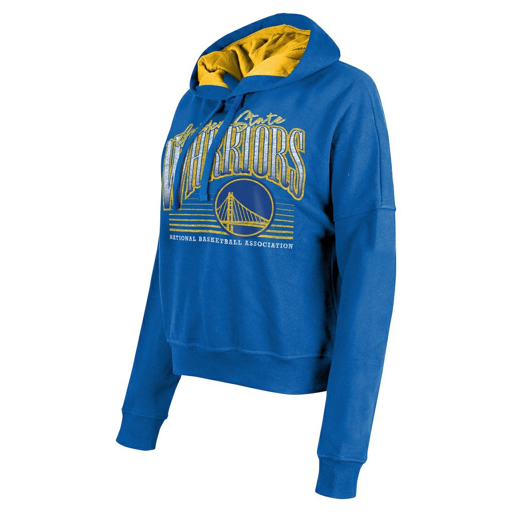 New Era Golden State Warriors Women's Boxy Pullover Hoodie Royal