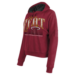 New Era Miami Heat Women's Boxy Pullover Hoodie Red