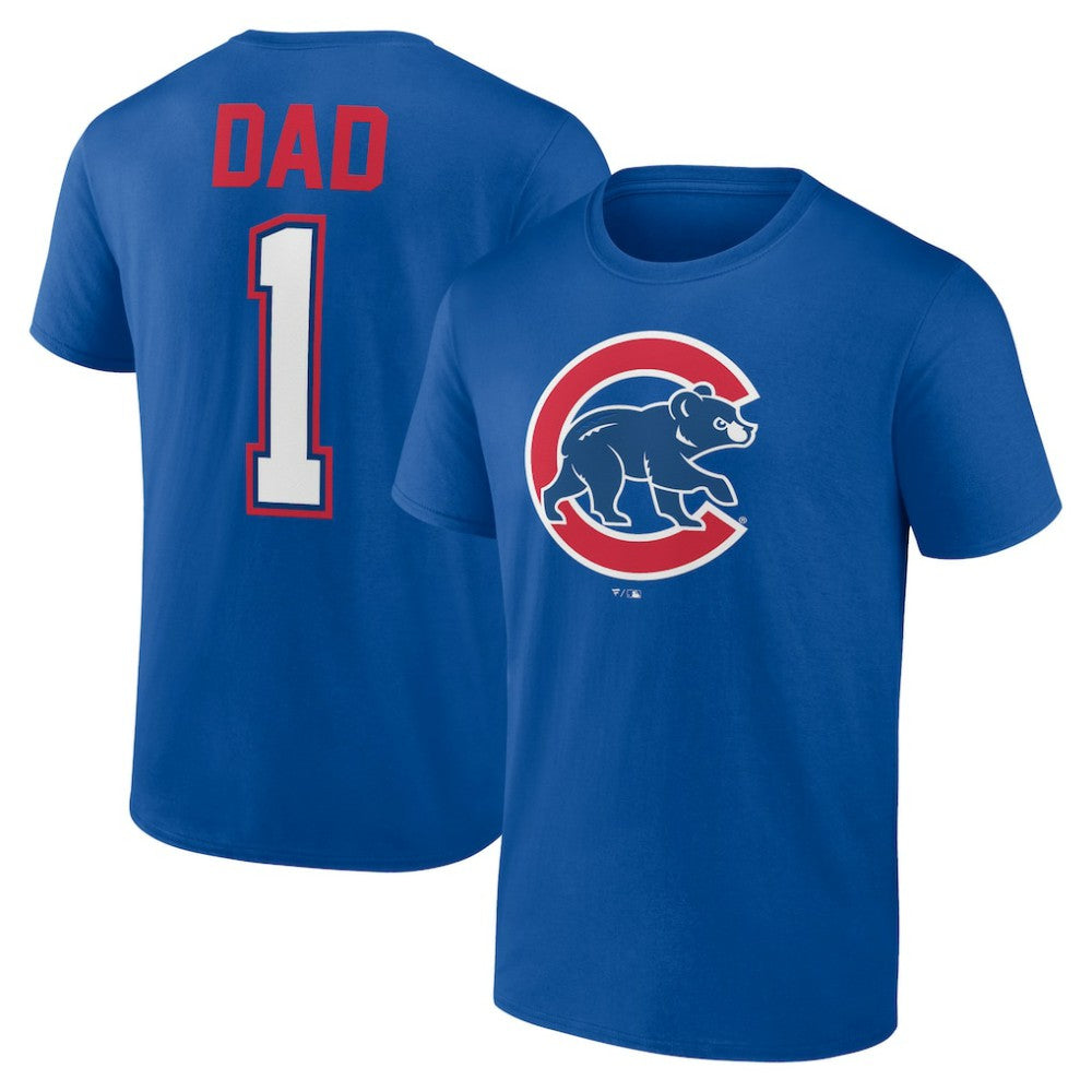 Chicago Cubs Father's Day #1 Dad T-Shirt Outlet