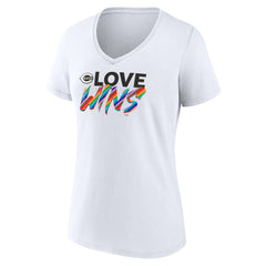 Cincinnati Reds Women's Love Wins V-Neck T-Shirt Online
