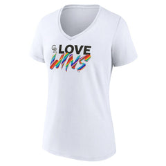 Colorado Rockies Women's Love Wins V-Neck T-Shirt Discount