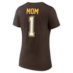 San Diego Padres Women's Mother's Day #1 Mom V-Neck T-Shirt Online