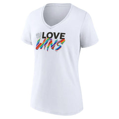 Washington Nationals Women's Love Wins V-Neck T-Shirt Sale